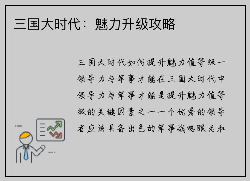 三国大时代：魅力升级攻略